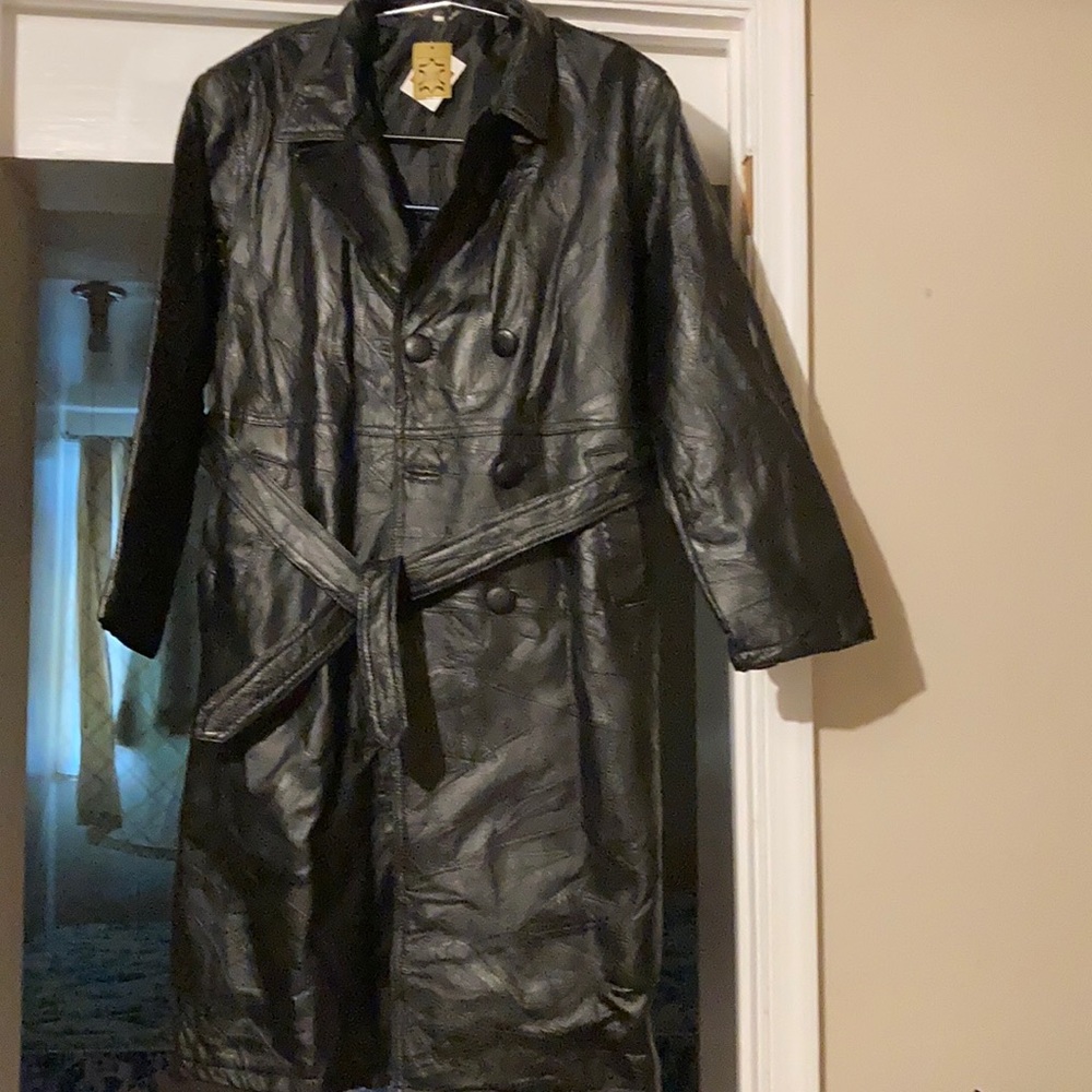 English Leather Trench Coat